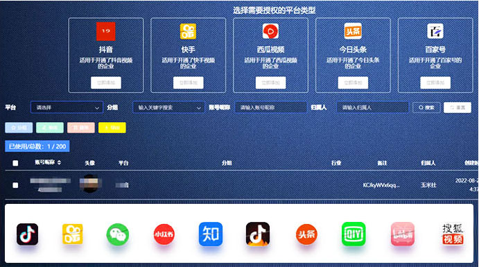 短视频矩阵系统-多平台发布
